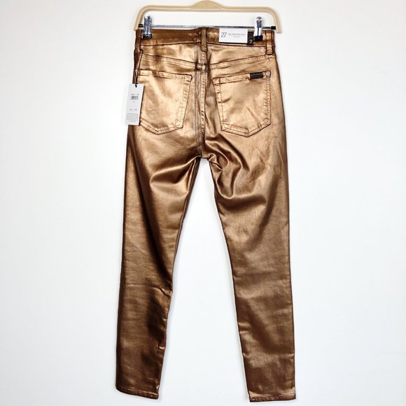 7 FOR MANKIND The High Waist Ankle Skinny Jeans 27 - Picture 4 of 11